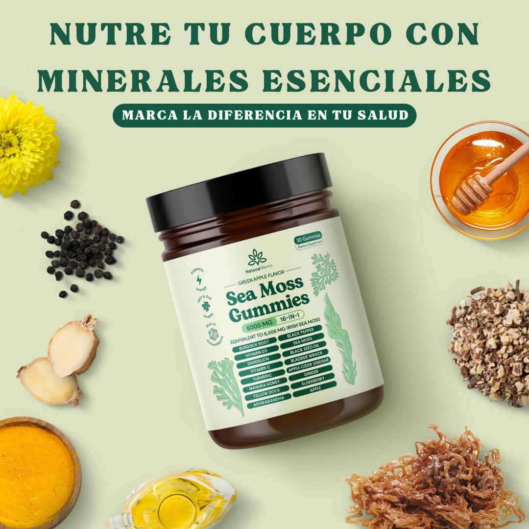 Gomitas 16 en 1 Sea Moss | Inmunidad, Fuerza y Vitalidad Natural