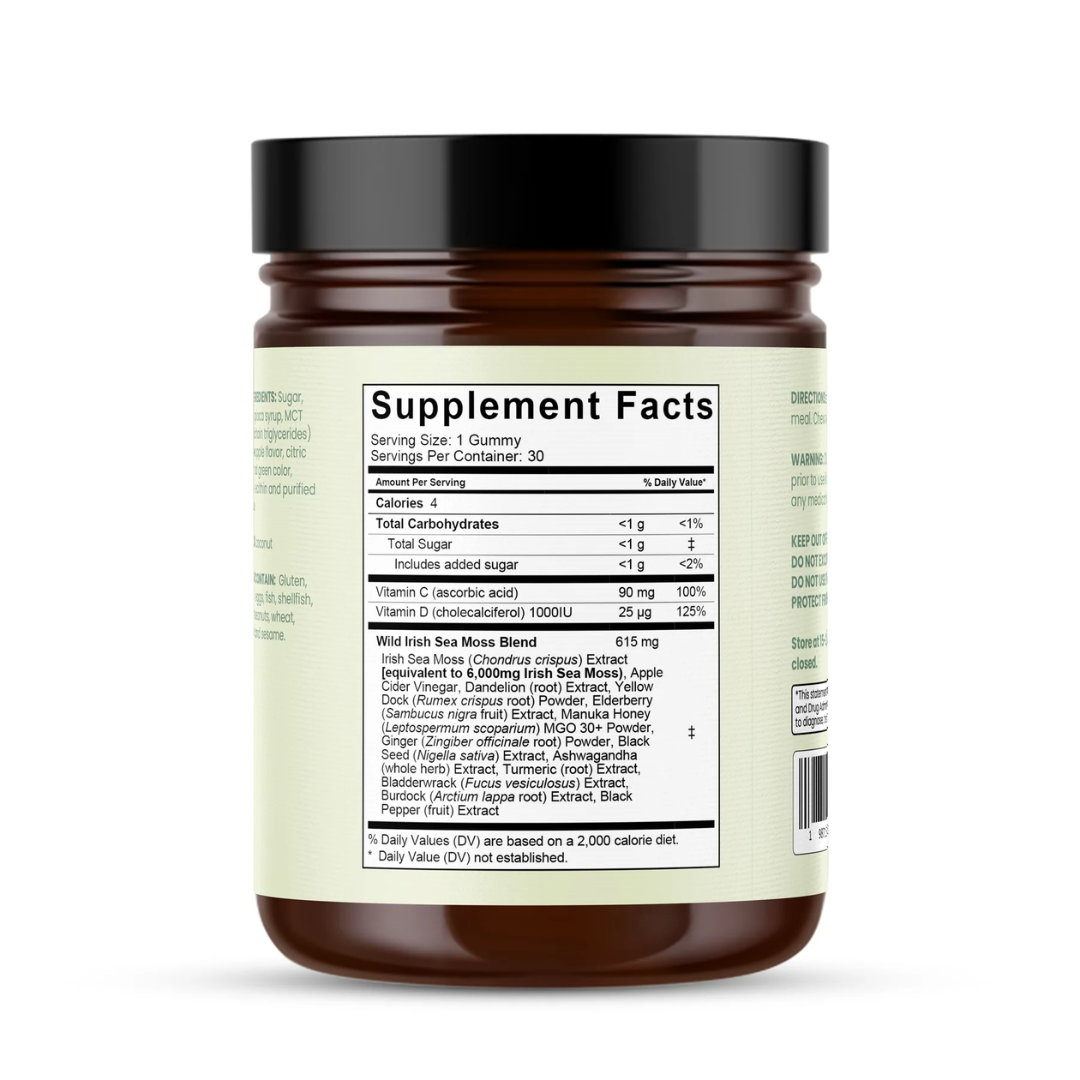 Gomitas 16 en 1 Sea Moss | Inmunidad, Fuerza y Vitalidad Natural
