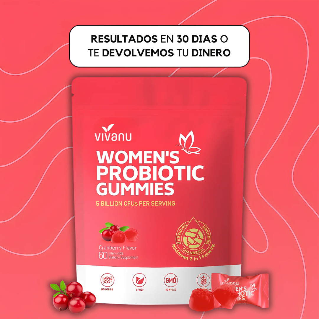 Gomitas probióticas de arándano | Equilibrio íntimo, bienestar total
